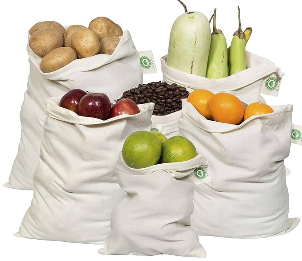 Sustainable Food Storage : Organic Cotton Muslin Bags