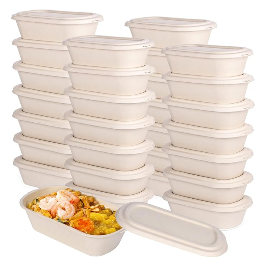 Sustainable Food Storage : Biodegradable plant based containers with lids