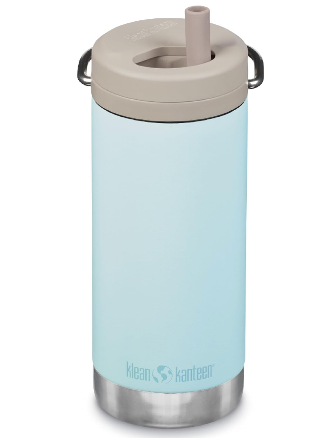 Klean Kanteen Kid's 12 oz blue Water Bottle for lunch box. 