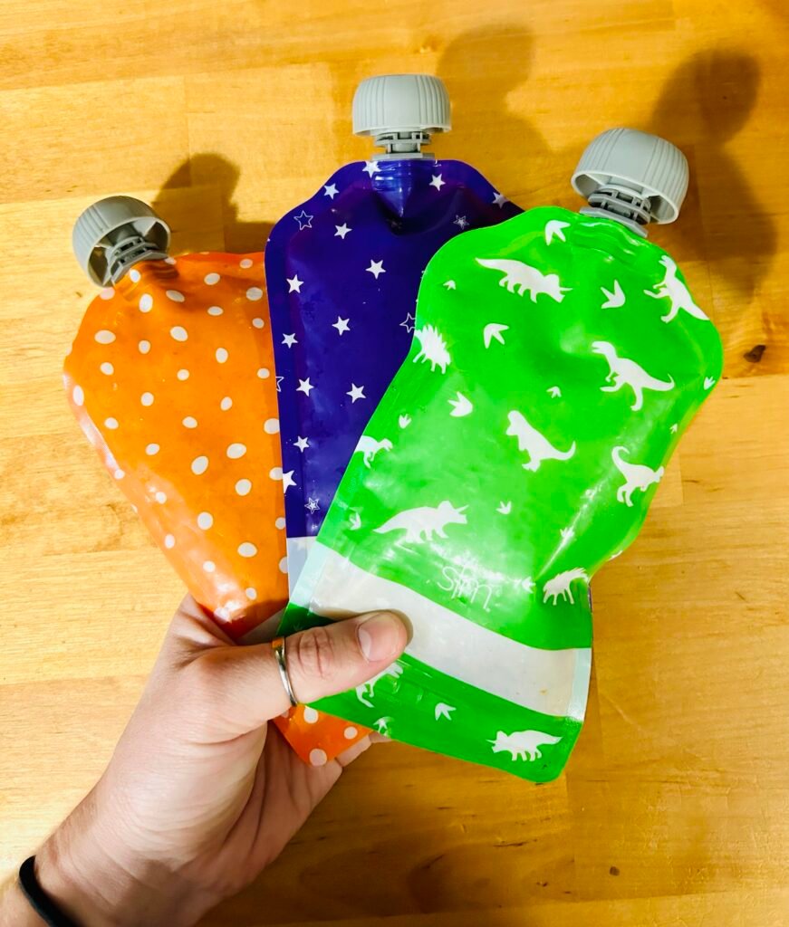 3 Simple Modern Brand Reusable Baby Food Pouches  for easy toddler meal prep 